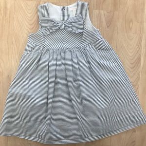 Janie and Jack Navy Striped Dress Size 18-24 M